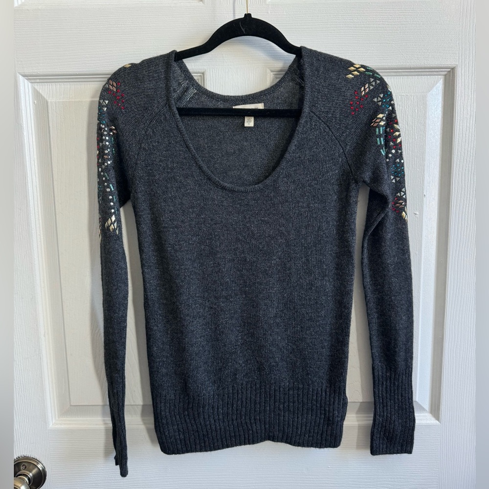 Urban Outfitters Silence and Noise Bejeweled sleeve sweater, size Small